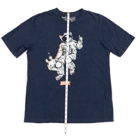 AKOO Short Sleeve Astronaut Graphic T-Shirt Men's‎ Navy Logo Medium EUC - Picture 3 of 10